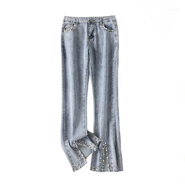 women's jeans 2021 spring women's heavy industry beaded diamond slit micro flared pants1, Blue
women's jeans 2021 spring women's heavy industry beaded diamond slit micro flared pants1, Blue