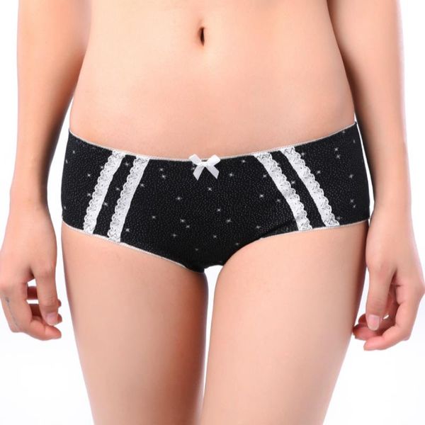 women's panties 2021 cute bow star map lace side hip elastic cotton mid-rise boxer pants boyshort underwear, Black;pink
women's panties 2021 cute bow star map lace side hip elastic cotton mid-rise boxer pants boyshort underwear, Black;pink