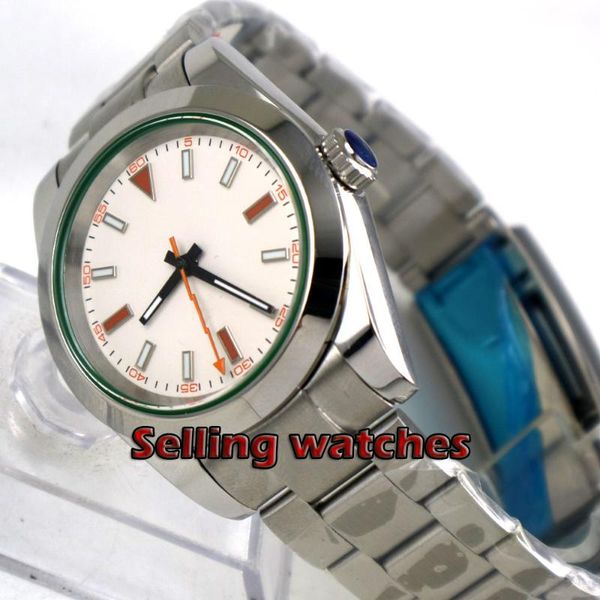 wristwatches 40mm bliger sterile white dial luminous saphire glass orange hand polished bezel automatic movement men's watch, Slivery;brown
wristwatches 40mm bliger sterile white dial luminous saphire glass orange hand polished bezel automatic movement men's watch, Slivery;brown