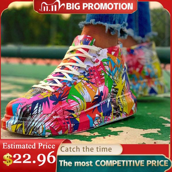 brand new ladies lace up graffiti sneakers fashion mixed colors platform women's sneakers casual autumn multicolor shoes woman c1120, Black
brand new ladies lace up graffiti sneakers fashion mixed colors platform women's sneakers casual autumn multicolor shoes woman c1120, Black