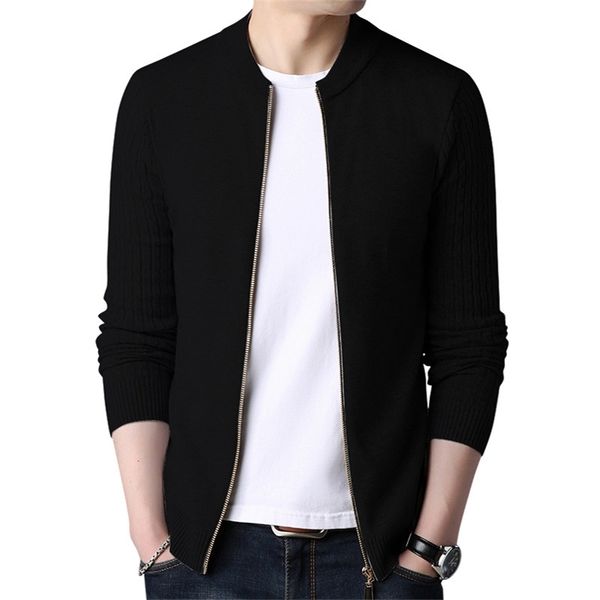spring men's cardigan solid long sleeve knitted coat full zipper casual wool sweater tide slim male autumn clothing 201210, White;black
spring men's cardigan solid long sleeve knitted coat full zipper casual wool sweater tide slim male autumn clothing 201210, White;black