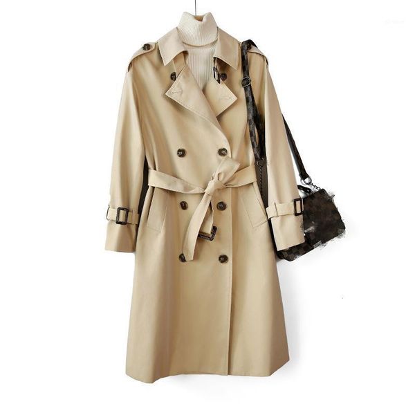 autumn khaki trench coat for women france casual double breasted windbreaker feminino spring office lady coat femme1, Tan;black 
autumn khaki trench coat for women france casual double breasted windbreaker feminino spring office lady coat femme1, Tan;black