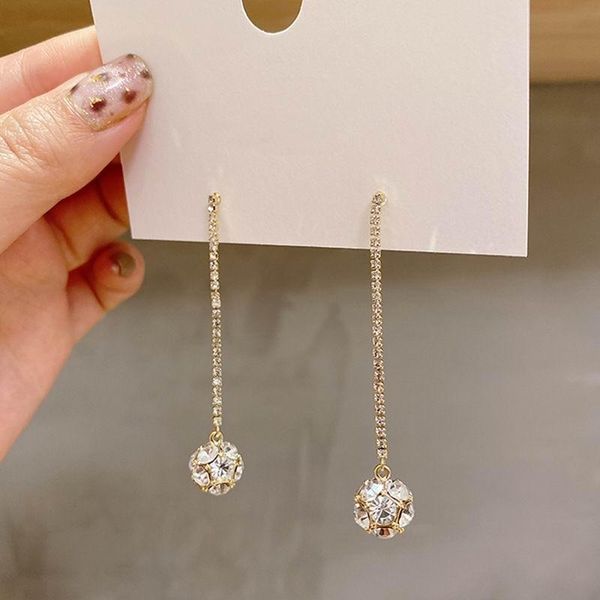 dangle & chandelier shinning rhinestone ball long earrings for women korean style delicate jewelry earings bijoux, Silver
dangle & chandelier shinning rhinestone ball long earrings for women korean style delicate jewelry earings bijoux, Silver