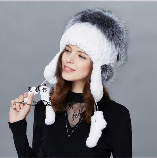 new whole hat rabbit women's fashion earmuffs rabbit's skin fur pendant foxskin weaving fr4y, Blue;gray
new whole hat rabbit women's fashion earmuffs rabbit's skin fur pendant foxskin weaving fr4y, Blue;gray
