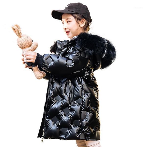 down coat kids girls outerwear children winter jacket shiny big fur hooded coats thicken long style snowsuits snow overalls1, Blue;gray
down coat kids girls outerwear children winter jacket shiny big fur hooded coats thicken long style snowsuits snow overalls1, Blue;gray