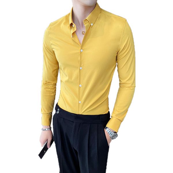 2020 new products of spring and autumn men's business casual long-sleeved solid color shirt british formal boutique, White;black
2020 new products of spring and autumn men's business casual long-sleeved solid color shirt british formal boutique, White;black