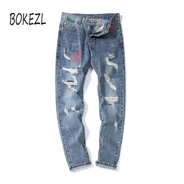 men's pants men hip hop denim streetwear graffiti print ripped holes jeans cotton harajuku distressed joggers trousers, Black
men's pants men hip hop denim streetwear graffiti print ripped holes jeans cotton harajuku distressed joggers trousers, Black