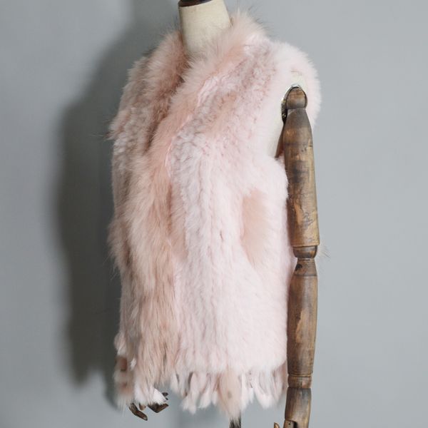women real rabbit fur vest handmade knitted tassels 100% real genuine rabbit fur gilet real raccoon fur collar waistcoat 201207, Black
women real rabbit fur vest handmade knitted tassels 100% real genuine rabbit fur gilet real raccoon fur collar waistcoat 201207, Black