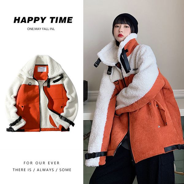 men's casual oversize warm parka woman korean streetwear warm winter coat men thicken zipper fashion college clothing, Black
men's casual oversize warm parka woman korean streetwear warm winter coat men thicken zipper fashion college clothing, Black