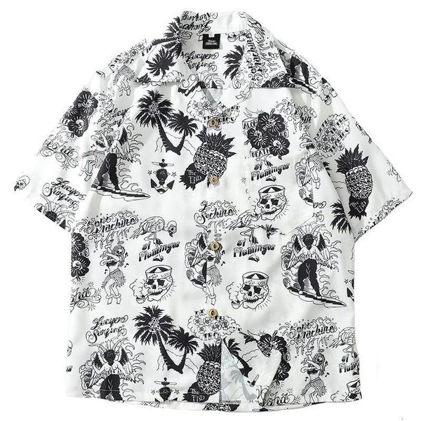 2019 summer men hip hop shirt streetwear men hawaiian shirts graffiti skull harajuku summer beach shirt casual, White;black
2019 summer men hip hop shirt streetwear men hawaiian shirts graffiti skull harajuku summer beach shirt casual, White;black