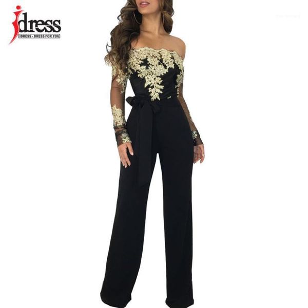 idress 2021 new spring autumn women's long sleeve black gold lace slash neck sashes bodysuit elegant rompers women jumpsuit1, Black;white
idress 2021 new spring autumn women's long sleeve black gold lace slash neck sashes bodysuit elegant rompers women jumpsuit1, Black;white