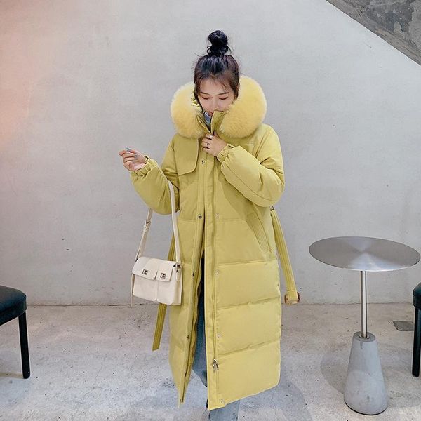 thick down cotton-padded parka women's korean loose big fur collar winter jacket 2020 new style plus velvet mid-length outwear, Black
thick down cotton-padded parka women's korean loose big fur collar winter jacket 2020 new style plus velvet mid-length outwear, Black