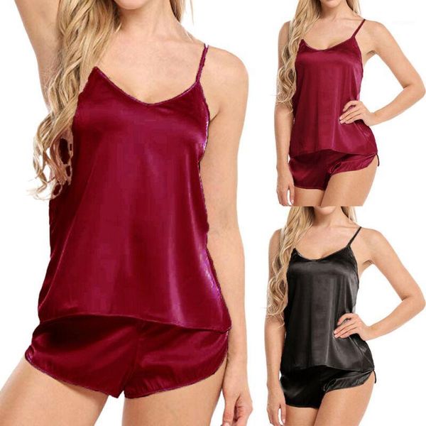 summer women sleepwear sexts lace patchwork solid sleeveless backless strap sleepwear lace trim satin cami pajama sets1, Black;red
summer women sleepwear sexts lace patchwork solid sleeveless backless strap sleepwear lace trim satin cami pajama sets1, Black;red