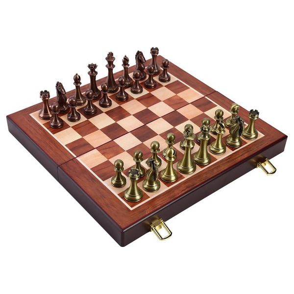 international chess set wooden games chess board metal pieces kit folding chessboard chessman entertainment table game gift
international chess set wooden games chess board metal pieces kit folding chessboard chessman entertainment table game gift