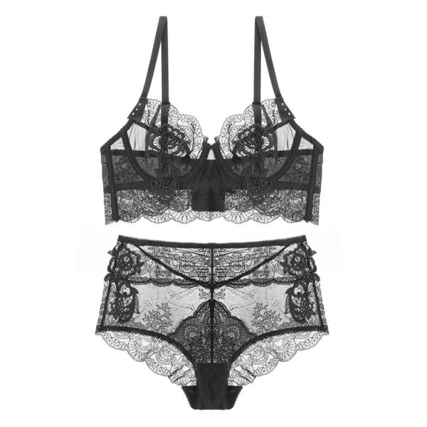 mousse open cup underwire french lace ladies thin bra set lingerie underwear transparent set for women c1212, Black;white
mousse open cup underwire french lace ladies thin bra set lingerie underwear transparent set for women c1212, Black;white