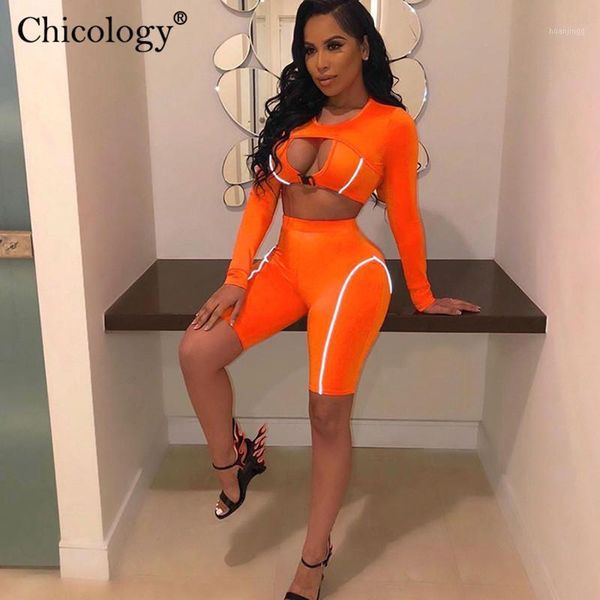 chicology hollow out t shirt buckle crop biker short neon women two piece set 2020 summer female sporting outfit1, Gray
chicology hollow out t shirt buckle crop biker short neon women two piece set 2020 summer female sporting outfit1, Gray