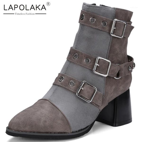 lapolaka new arrivals plus size 32-48 chunky heels ankle boots woman shoes zip up buckle decoration shoes women boots female1, Black
lapolaka new arrivals plus size 32-48 chunky heels ankle boots woman shoes zip up buckle decoration shoes women boots female1, Black