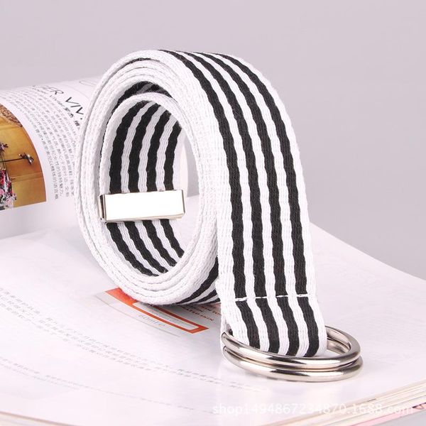 new striped canvas belt two d-shape buckles fashion belts women desinger winter waistband, Black;brown
new striped canvas belt two d-shape buckles fashion belts women desinger winter waistband, Black;brown