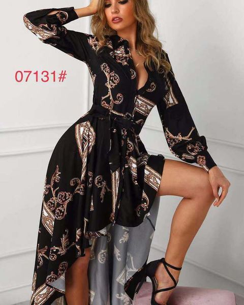 2019 women's temperament palace style printed dress, Black;gray
2019 women's temperament palace style printed dress, Black;gray