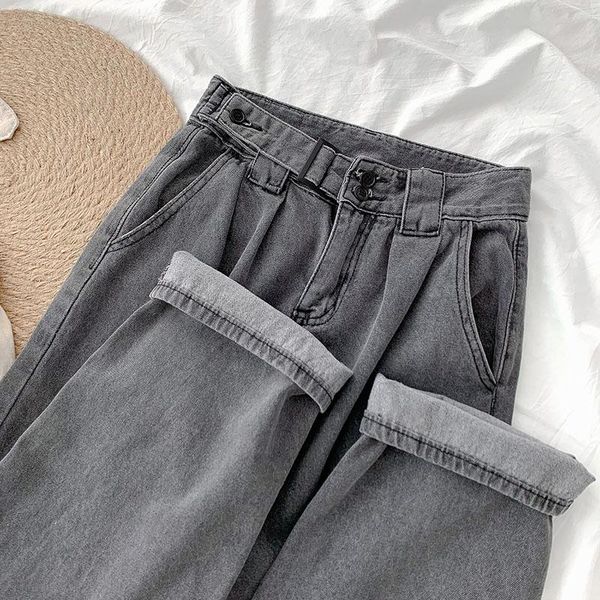 women's jeans fashionable wide leg autumn winter women high waist korean casual pants trouser female straight long bottoms, Blue
women's jeans fashionable wide leg autumn winter women high waist korean casual pants trouser female straight long bottoms, Blue