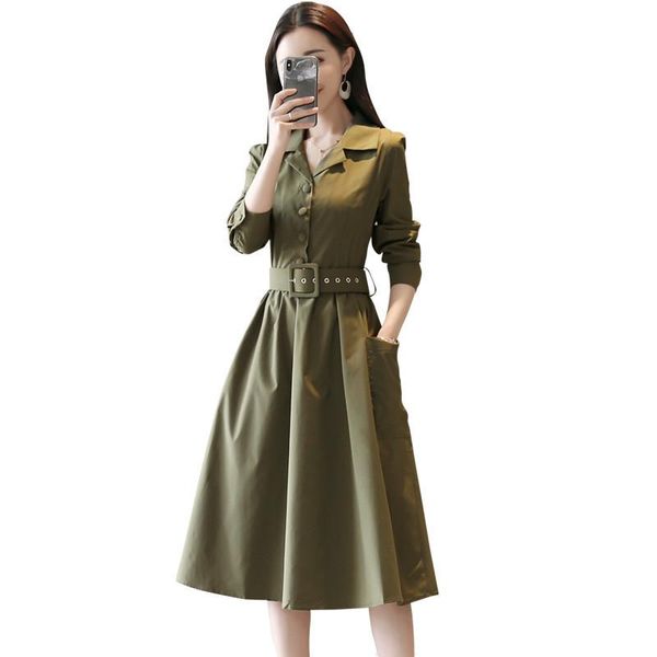 spring autumn windbreaker female coat 2020 new women elegant trench coat long solid pockets button casual overcoat lp109, Tan;black
spring autumn windbreaker female coat 2020 new women elegant trench coat long solid pockets button casual overcoat lp109, Tan;black