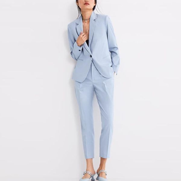 bella philosophy 2020 women autumn solid elegant blazer suit office lady single button blue pants suit1, White
bella philosophy 2020 women autumn solid elegant blazer suit office lady single button blue pants suit1, White