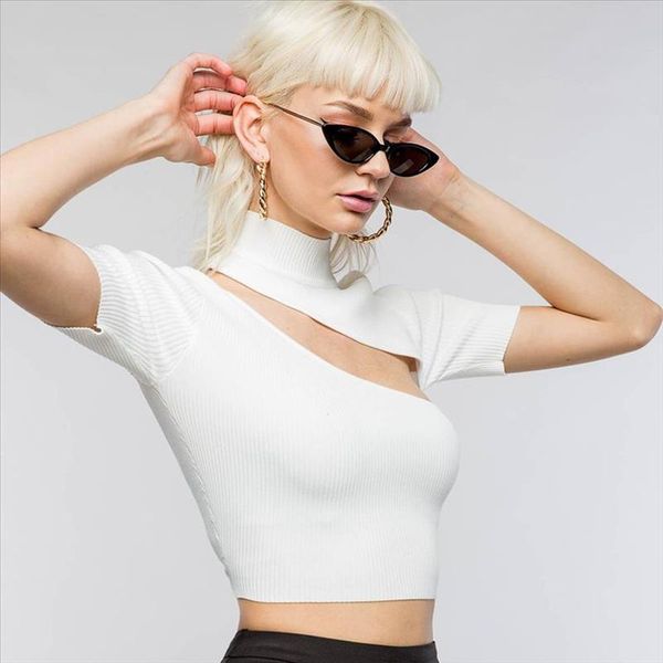 sexy 2019 женщины белые короткие футболки повседневная летняя водолазка с коротким рукавом твердые вершины женщин уличные рубашки женские же, White
sexy 2019 женщины белые короткие футболки повседневная летняя водолазка с коротким рукавом твердые вершины женщин уличные рубашки женские же, White