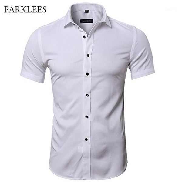mens hipster elastic bamboo fiber dress shirts slim short sleeve casual button down work shirt easy care solid non iron chemise1, White;black
mens hipster elastic bamboo fiber dress shirts slim short sleeve casual button down work shirt easy care solid non iron chemise1, White;black