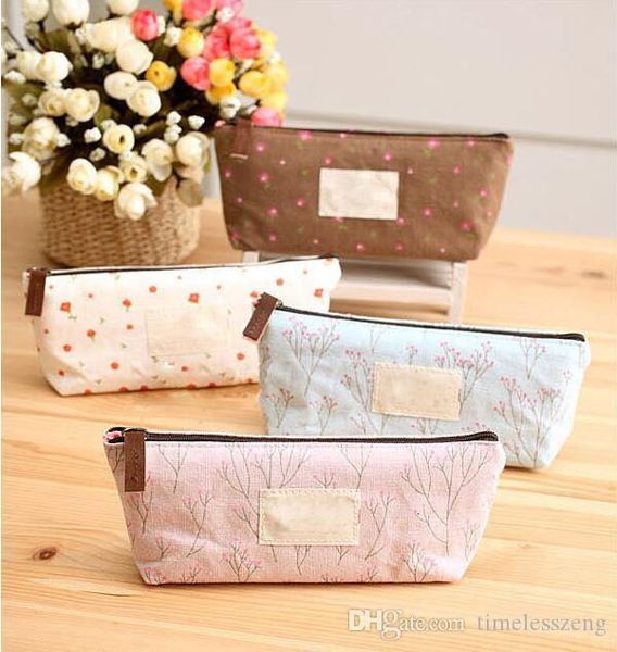 fresh pastoral style pen bag student small floral canvas pencil case office stationery gift
fresh pastoral style pen bag student small floral canvas pencil case office stationery gift