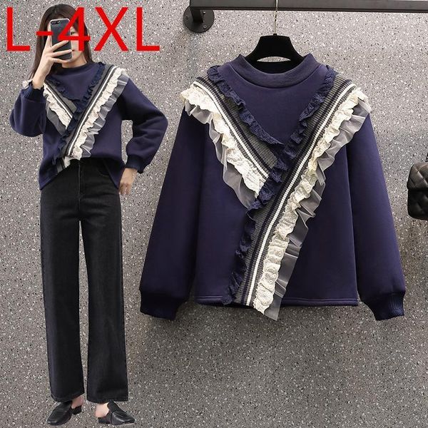 2021 autumn winter women o neck long sleeves with fleece ruffles casual loose sweatershirt ladies pullover hoodies s2181, Black
2021 autumn winter women o neck long sleeves with fleece ruffles casual loose sweatershirt ladies pullover hoodies s2181, Black