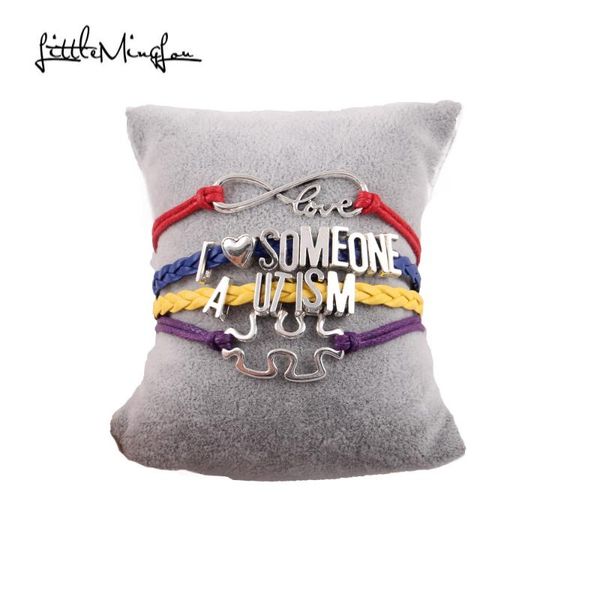 charm bracelets little minglou infinity i love someone autism bracelet puzzle leather men awareness & bangles for women jewelry, Golden;silver
charm bracelets little minglou infinity i love someone autism bracelet puzzle leather men awareness & bangles for women jewelry, Golden;silver