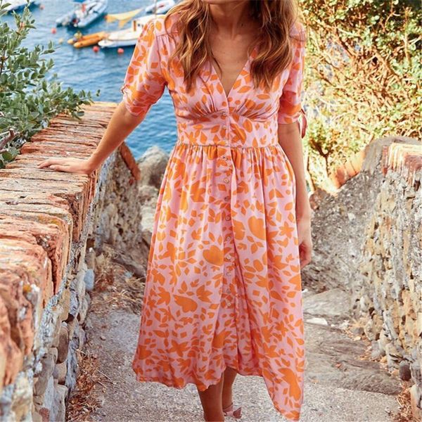 2019 new arrival women's summer boho floral leaves print deep v neck short sleeve long maxi pleated dress party beach sundress1, Black;gray
2019 new arrival women's summer boho floral leaves print deep v neck short sleeve long maxi pleated dress party beach sundress1, Black;gray