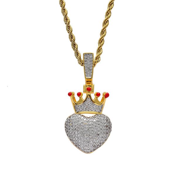 mens hip hop jewelry iced out crown heart pendant necklace micro paved stainless steel rope chain
mens hip hop jewelry iced out crown heart pendant necklace micro paved stainless steel rope chain