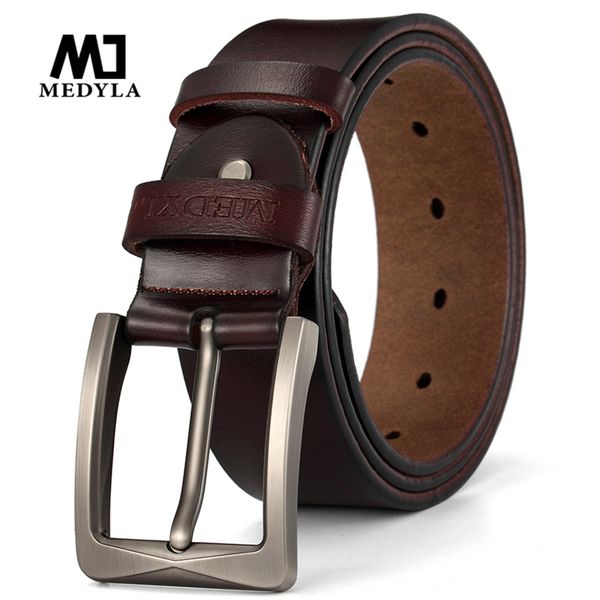 medyla men's suit leather belt natural leather brushed steel buckle casual business belt for men 130cm long belt 201123, Black;brown
medyla men's suit leather belt natural leather brushed steel buckle casual business belt for men 130cm long belt 201123, Black;brown