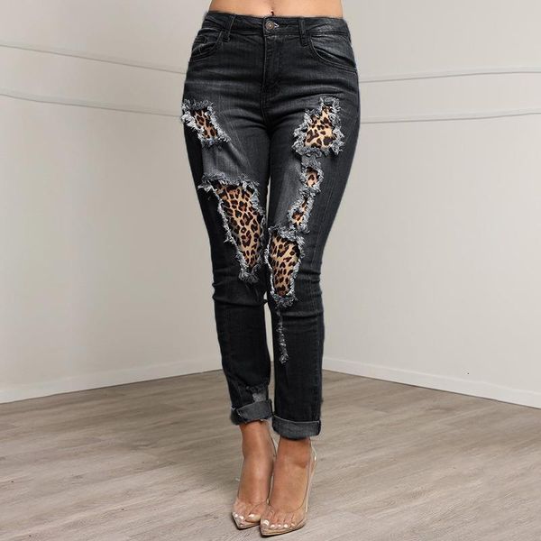 fashion streetwear women overalls denim ripped holes pants casual jean high waist leopard patchwork trousers 2020 sj5794v, Black;white
fashion streetwear women overalls denim ripped holes pants casual jean high waist leopard patchwork trousers 2020 sj5794v, Black;white
