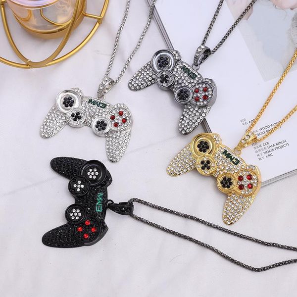 chains punk rock cuba zircon necklace sparkly pendant party essential shiny, Silver 
chains punk rock cuba zircon necklace sparkly pendant party essential shiny, Silver