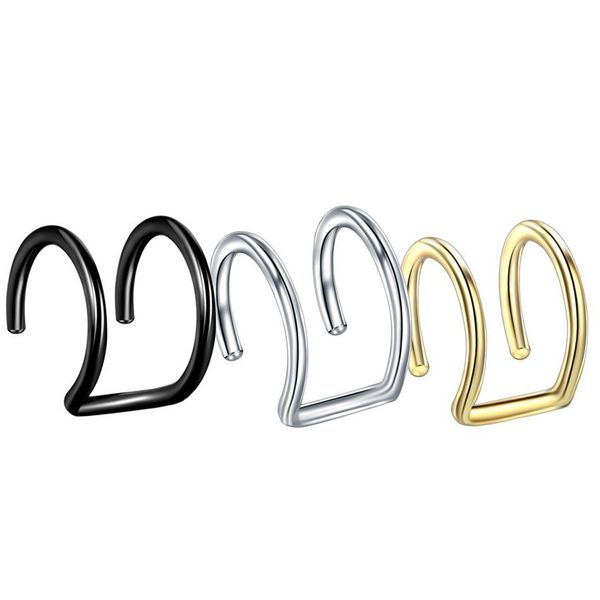 3pairs clip on wrap earring tragus stainless steel 2 rings ear cuff clip nose ring fake piercing body jewelry helix earrings q jllrfp, Silver
3pairs clip on wrap earring tragus stainless steel 2 rings ear cuff clip nose ring fake piercing body jewelry helix earrings q jllrfp, Silver