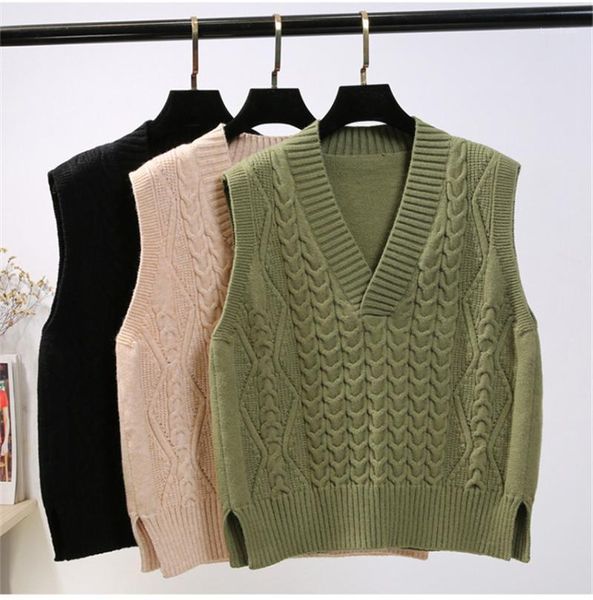 autumn winter vest women v-neck sleeveless sweater vest knitted twist waistcoat female outwear veste femme dropshipping1, Black;white
autumn winter vest women v-neck sleeveless sweater vest knitted twist waistcoat female outwear veste femme dropshipping1, Black;white
