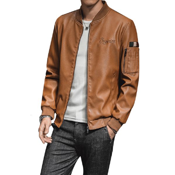 spring autumn winter street plutonium wear male thin locomotive leather jacket zyiq, Black
spring autumn winter street plutonium wear male thin locomotive leather jacket zyiq, Black
