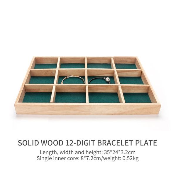 green 12 grid bracelet jewelry display tray with wooden edged exquisite wedding ring necklace showing plate for jewellery holder, Pink;blue
green 12 grid bracelet jewelry display tray with wooden edged exquisite wedding ring necklace showing plate for jewellery holder, Pink;blue