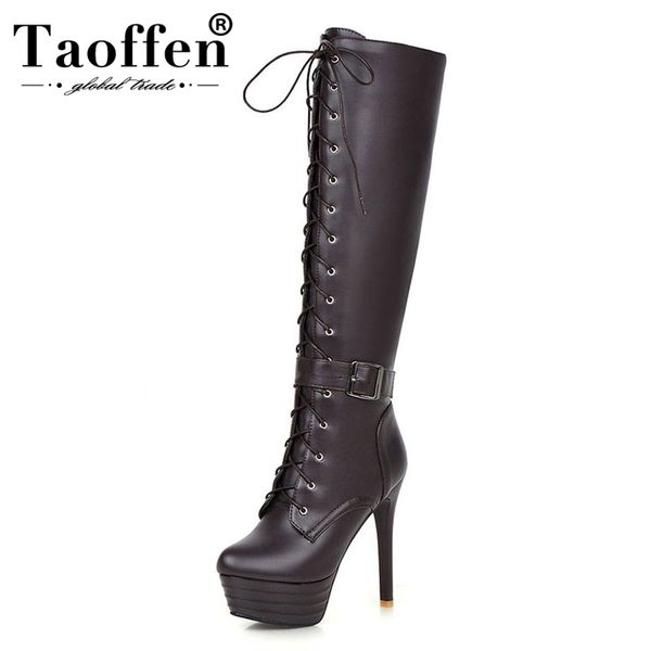 taoffen plus size 31-45 shoes lace up platform 13cm super thin high heels knee-high zip boots women thick plush fur inside t200425, Black
taoffen plus size 31-45 shoes lace up platform 13cm super thin high heels knee-high zip boots women thick plush fur inside t200425, Black
