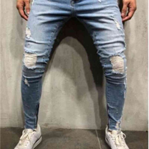 Men's Jeans Men Striped Distressed Long Pencil Jean Pants Spring Autumn Blue Zipper Skinny Denim Trousers Wholesale OIOK
Men's Jeans Men Striped Distressed Long Pencil Jean Pants Spring Autumn Blue Zipper Skinny Denim Trousers Wholesale OIOK