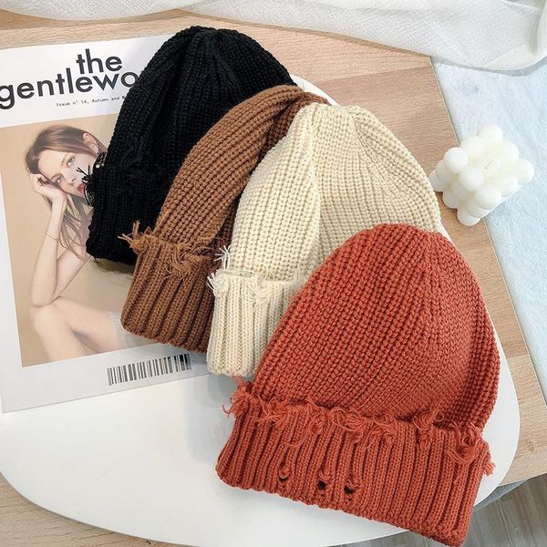 ripped cool knitted woolen cap women's autumn and winter korean style versatile ins hip hop solid color yupi skullcap fashion, Blue;gray
ripped cool knitted woolen cap women's autumn and winter korean style versatile ins hip hop solid color yupi skullcap fashion, Blue;gray