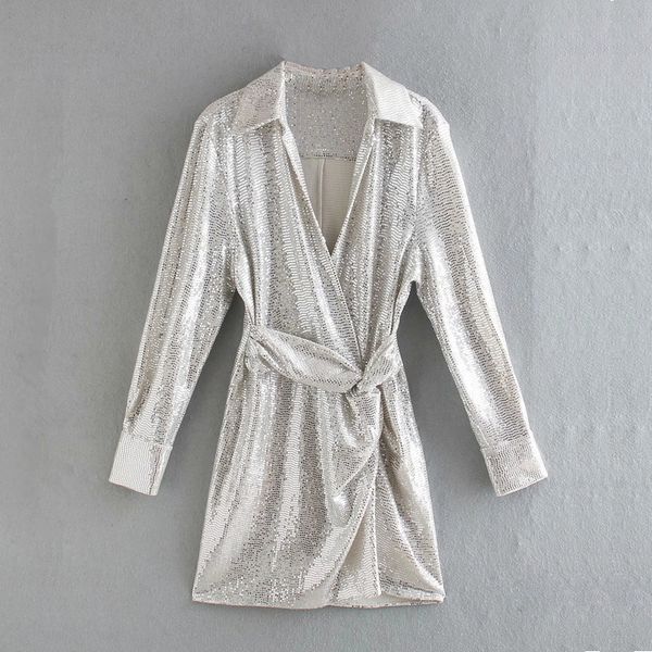 2021 new shiny silver sequin party women vintage knot wrap glitter long sleeve mini dress woman y2k elegant dresses 43cm, Black;gray
2021 new shiny silver sequin party women vintage knot wrap glitter long sleeve mini dress woman y2k elegant dresses 43cm, Black;gray