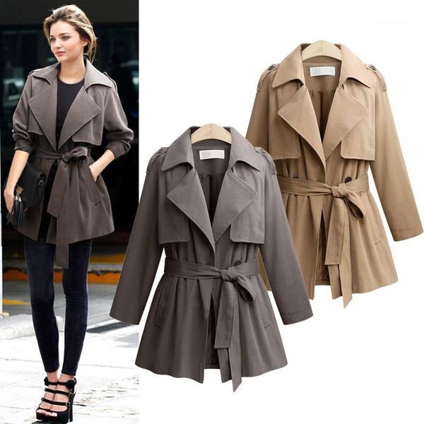 2018 autumn winter long trench coat women clothes solid color turn-down collar windbreaker coats sashes plus size1, Tan;black
2018 autumn winter long trench coat women clothes solid color turn-down collar windbreaker coats sashes plus size1, Tan;black
