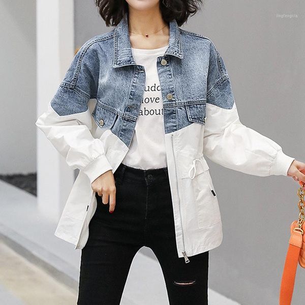 lantern sleeve women's windbreaker patchwork denim lapel hit color drawstring plus size coat female 2020 autumn fashion1, Tan;black
lantern sleeve women's windbreaker patchwork denim lapel hit color drawstring plus size coat female 2020 autumn fashion1, Tan;black