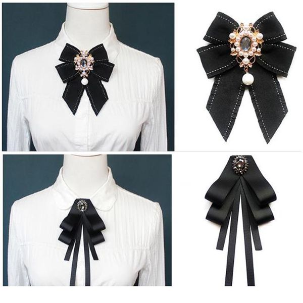 fabric ribbon bow tie for women crystal geometric collar pin girls shirts suits bowtie clothing acc qylega, Black;gray
fabric ribbon bow tie for women crystal geometric collar pin girls shirts suits bowtie clothing acc qylega, Black;gray