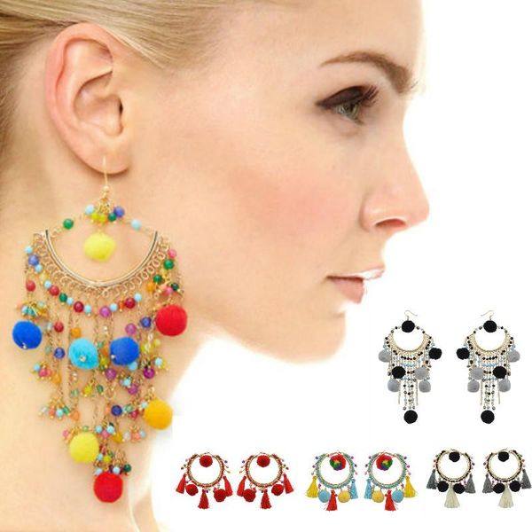 dangle & chandelier drop long tassel statement earrings bohemian hippie beach jewelry colorful pom pendants bead african shiny look gifts, Silver
dangle & chandelier drop long tassel statement earrings bohemian hippie beach jewelry colorful pom pendants bead african shiny look gifts, Silver