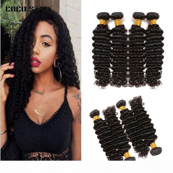 grade 8a brazilian hair weave deep wave curly hair weaves brazilian human hair extension 4 bundles, Black 
grade 8a brazilian hair weave deep wave curly hair weaves brazilian human hair extension 4 bundles, Black