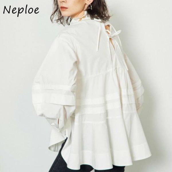 neploe autumn new draped ruffles women blouse stand collar back drawstring shirt sweet cute lantern sleeve femme blusas1, White
neploe autumn new draped ruffles women blouse stand collar back drawstring shirt sweet cute lantern sleeve femme blusas1, White